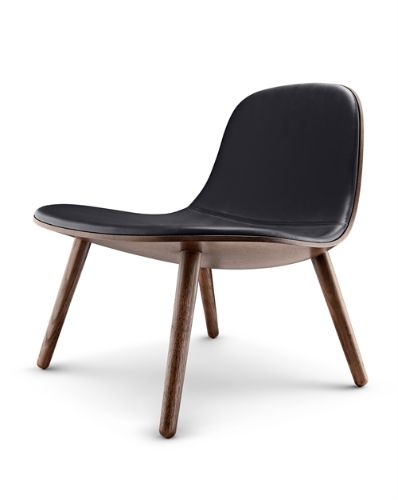 Eva Solo Abalone Lounge Chair – Geräucherte Eiche/Schwarzes Leder