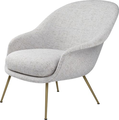 GUBI Bat Lounge Chair Low Back  - Antique Brass/Sonar 3 124