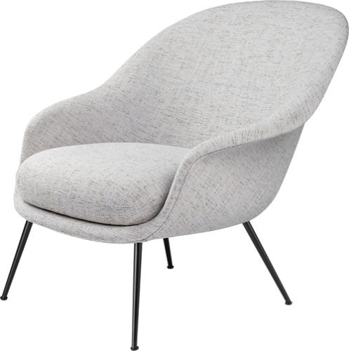 GUBI Bat Lounge Chair mit niedriger Rückenlehne – Sort/Sonar 3 124