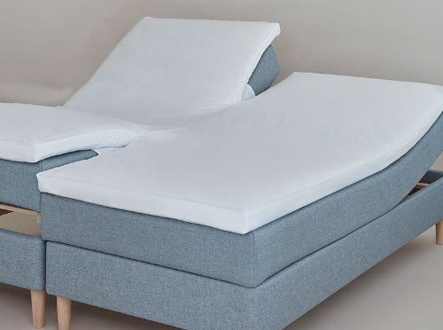 CPH Living Splitlagen Egyptisk Bomuldssatin H60 180x200x7 cm - Hvid