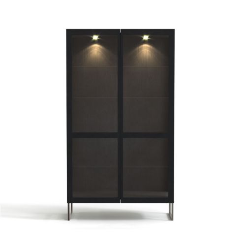 Skovby SM452 Vitrine 100x162 cm - Schwarz lackierte Eiche