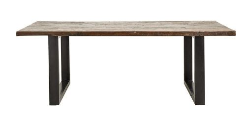 Nordal VINTAGE Spisebord 220 x 100 cm - Sort / Natur