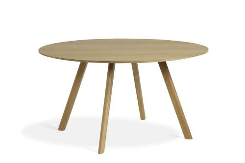 HAY CPH 25 Round Table Ø: 140 cm - Lacquered Solid Oak/Lacquered Oak Veneer