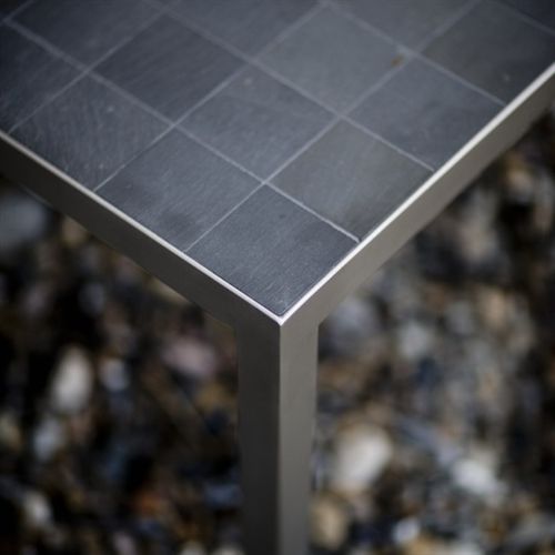 Rübner Couchtisch 132x74x45 cm - Schiefer/Stahl