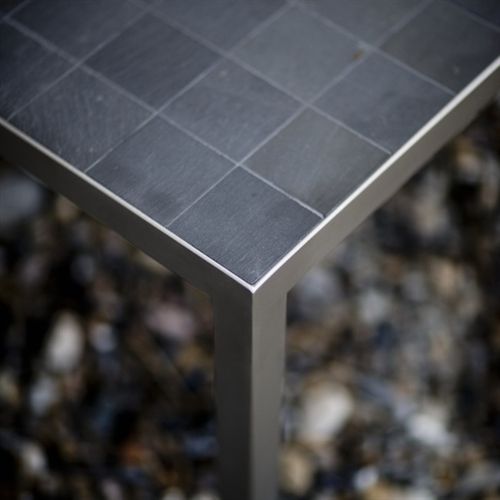 Rübner Couchtisch 59x59x45 cm - Schiefer/Stahl
