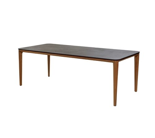 Cane-line Outdoor Aspect Esstisch 210x100 cm - Teak/Fossil Black Keramik