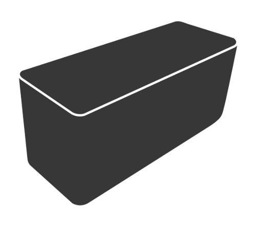 Cane-line Outdoor-Bezug 13 bis 3 Pers. Sofa 231x88 cm - Schwarz