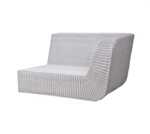 Cane-line Outdoor Savannah 2-Pers.-Sofamodul – Weißgrau