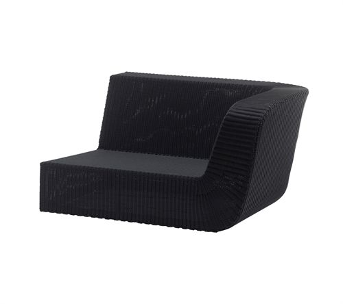 Cane-line Outdoor Savannah 2-Personen-Sofa mit Rückenmodul – Schwarz