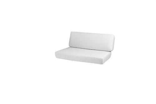 Cane-line Outdoor Savannah 2-Personen-Sofa, rechtes Modul, Kissenset – Weiß