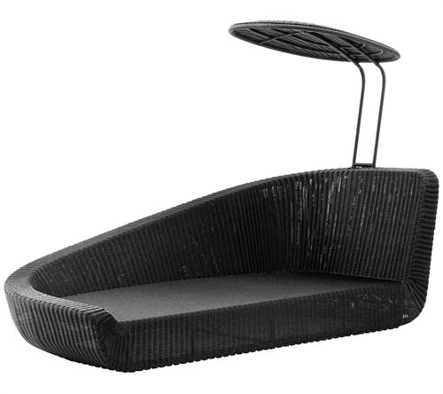 Cane-line Outdoor Savannah Tagesbett mit Modul - Schwarz