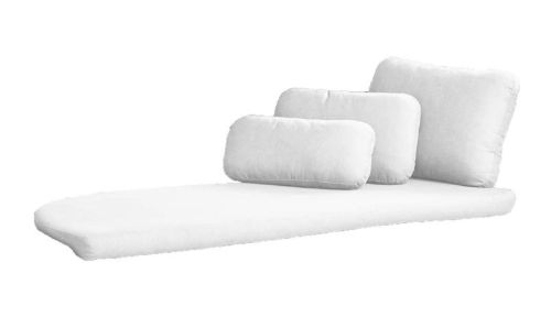 Cane-line Outdoor Savannah Daybed rechtes Modul, Kissenset – Weiß