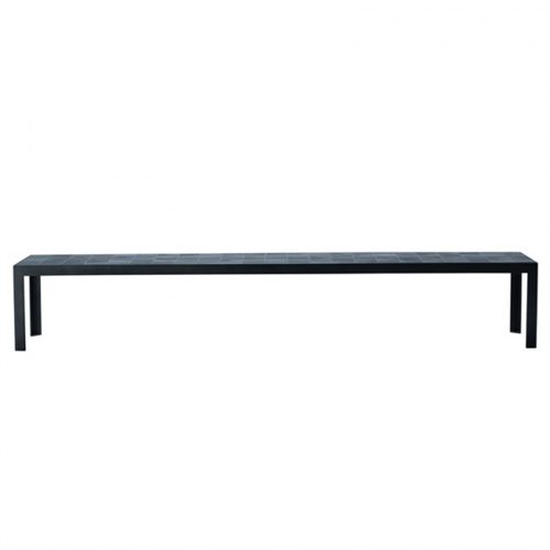 Rübner Bench 140x44x45 cm - Schiefer/Stahl
