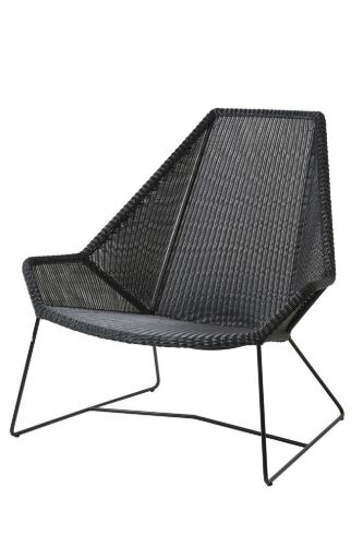 Cane-line Outdoor Breeze Highback Stühl SH: 40 cm - Schwarz