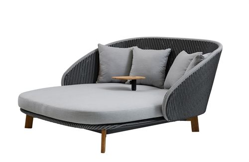 Cane-line Peacock Daybed, inkl. Tisch - Grau