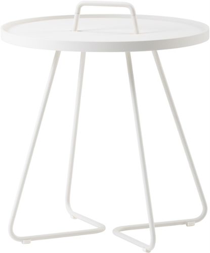 Cane-line Outdoor On-The-Move Beistelltisch Stor Ø: 52 cm - Weiß