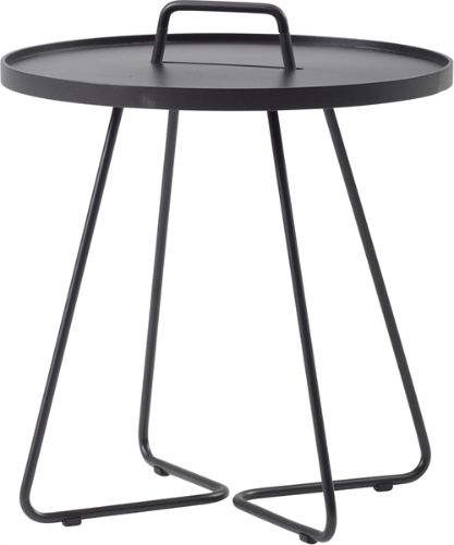 Cane-line Outdoor On-The-Move Beistelltisch Ø: 52 cm – Schwarz