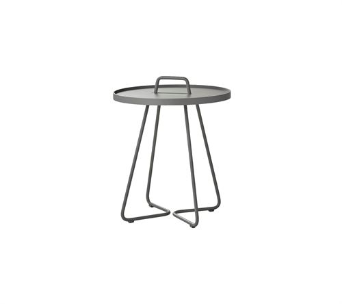 Cane-line Outdoor On-The-Move Beistelltisch Lille Ø: 44 cm - Hellgrau
