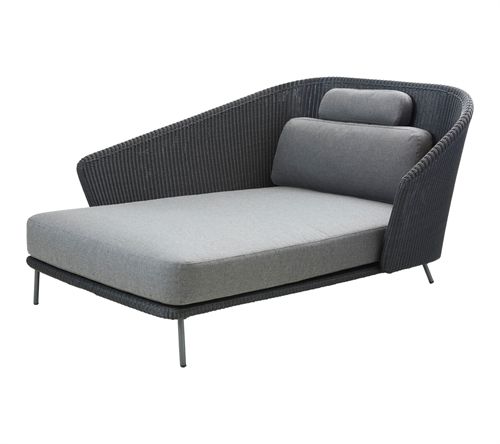Cane-line Outdoor Mega Right Daybed inkl. SoftTouch Kissenset L: 180 cm - Graphit