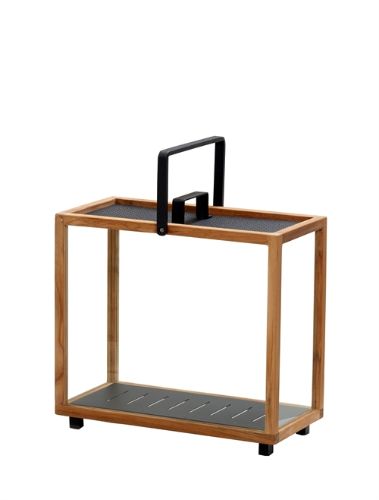 Cane-line Outdoor Lighthouse Lanterne Rektangulær H: 42 cm - Teak/Lava Grey