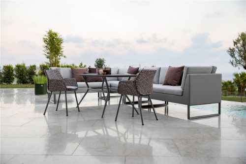 Cane-line Outdoor Joy Gartentisch 180x90 cm - Lavagrau/Dunkelgrau