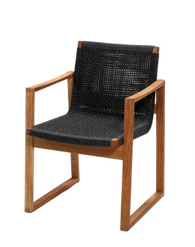 Cane-line Outdoor Endless Stühl SH: 46 cm - Teak / Dunkelgrau