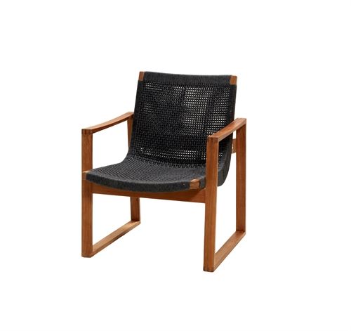 Cane-line Outdoor Endless Loungesessel SH: 42 cm - Teak / Dunkelgrau