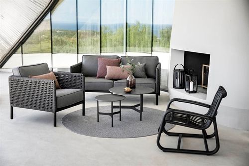 Cane-line Outdoor Encore Loungesessel SH: 43 cm – Lavagrau
