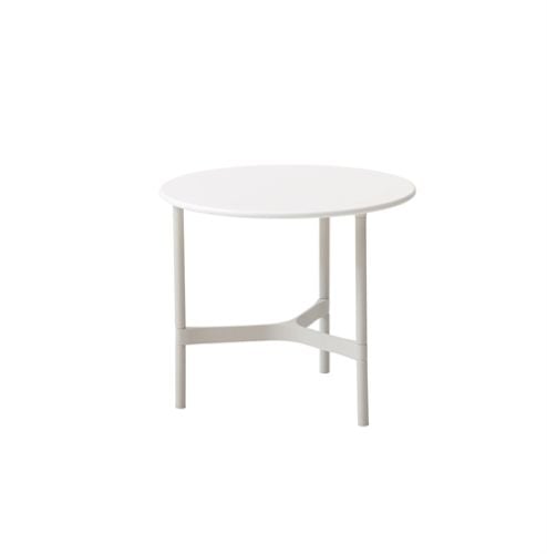 Cane-line Outdoor Twist Couchtisch Lille Ø: 45 cm - Weiß/Weiß HI-Core