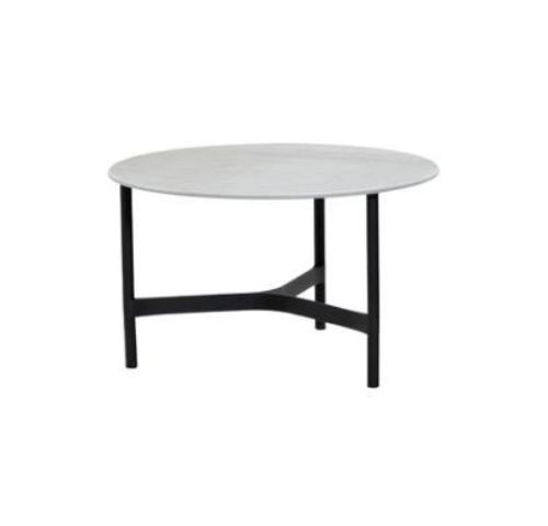 Cane-line Outdoor Twist Sofabord Mellem Ø: 70 cm - Lava Grey/Fossil Grey Keramik