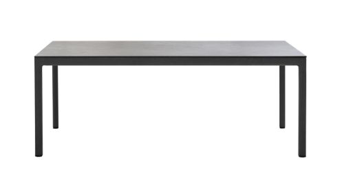 Cane-line Outdoor Drop Spisebord 200x100 cm - Lava Grey/Fossil Black Keramik 