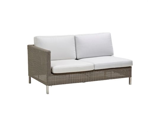 Cane-line Outdoor Connect 2 Pers. Sofa Højre Modul inkl. Hynder L: 148 cm - Taupe/Hvid