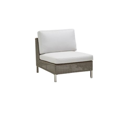 Cane-line Outdoor Connect Einzelmodul inkl. Kissen SH: 30 cm - Taupe/Weiß