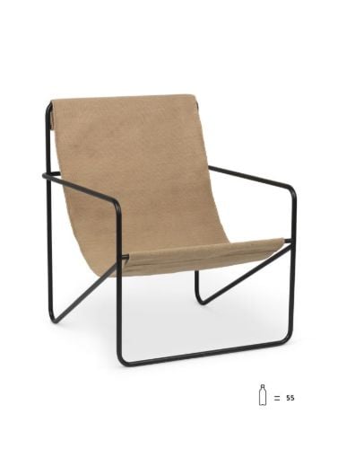 Ferm Living Desert Lounge Chair 63x77,5 cm - Black/Sand