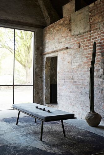 MUUBS Teppich Erde 200x300 cm - Schwarz/Braun/Gebranntes Muster