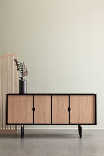 Andersen Furniture Unique Beistelltisch L: 163 – Schwarze Eiche/Naturfronten