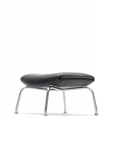 Fredericia Furniture Erik Jørgensen EJ 100-F Wegner Skammel til Wegner OX-Chair - Sort Cava Læder