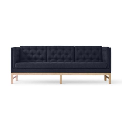 Fredericia Furniture Erik Jørgensen EJ 315-3 3 Pers. Sofa L: 210 cm - Mood 2103 Blå/Sæbebehandlet Eg