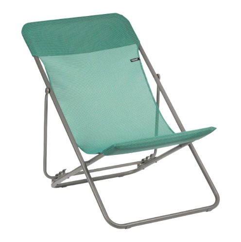 Lafuma Deckchair Maxi Transat Loungstol SH: 33 cm Batyline ISO - Chlorophylle