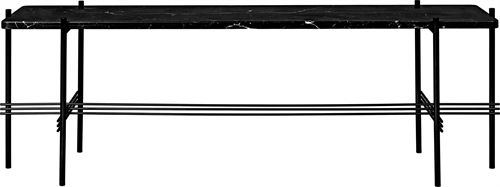 GUBI TS Console - 1 Rack - 120x30x40 cm - Black/Black Marquina Marble
