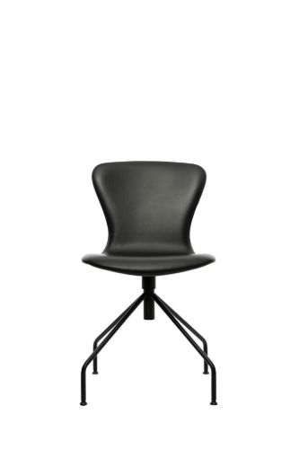 Bruunmunch PLAYchair Swing Fully Upholstered  - Black/Black Basic Leather