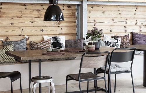 House Doctor Kant Esstisch 90x240 cm - Mangoholz