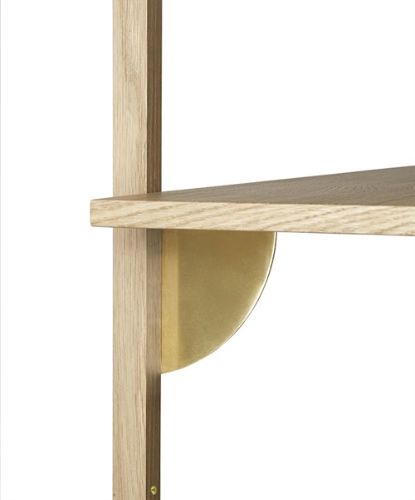Ferm Living Sector Regal S/B 26,1x87 cm - Eiche/Messing