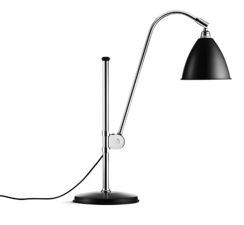 Bestlite BL1 Table Lamp Ø:16 cm Chrome Base - Black semi matt skærm