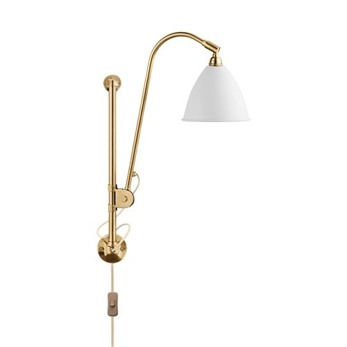 Bestlite BL5 Wall Lamp Ø:16 cm  All Brass base - Matt White skærm