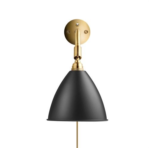 Bestlite BL7 Wall Lamp Ø:16 cm All Brass base - Charcoal Black skærm