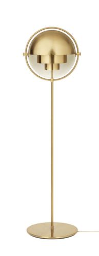 GUBI Multi-Lite gulvlampe Brass base - Brass skærm