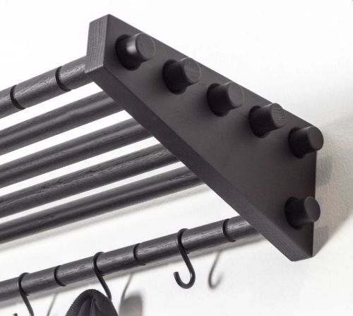 We Do Wood Moodstand Hutablage B: 78 cm – Schwarz lackierte Eiche