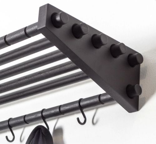 We Do Wood Moodstand Hutablage B: 98 cm – Schwarz lackierte Eiche