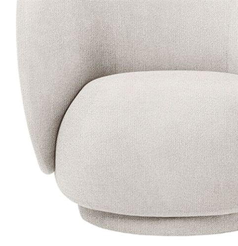 Ferm Living Rico Lounge Chair Boucle SH: 41 cm – gebrochenes Weiß